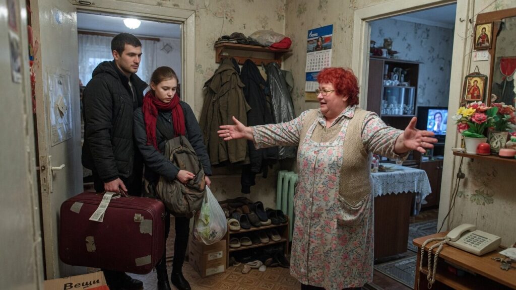 Молодая пара с чемоданом у родителей — «временно»