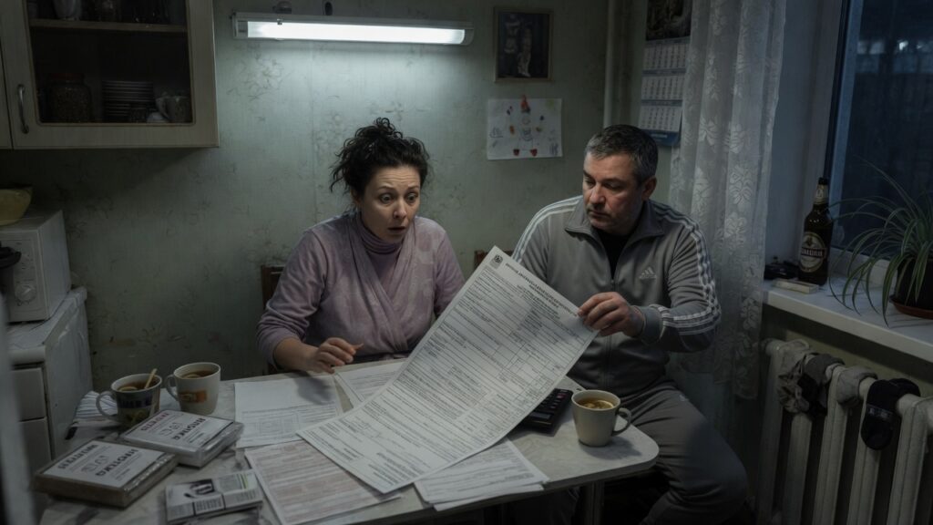 Муж спокойно показывает жене схему раздела ипотеки «по-хорошему»